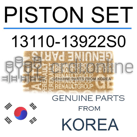 PISTON SET [ORIGINAL] 13110-13922S0 1311013922S0 13110 13922S0