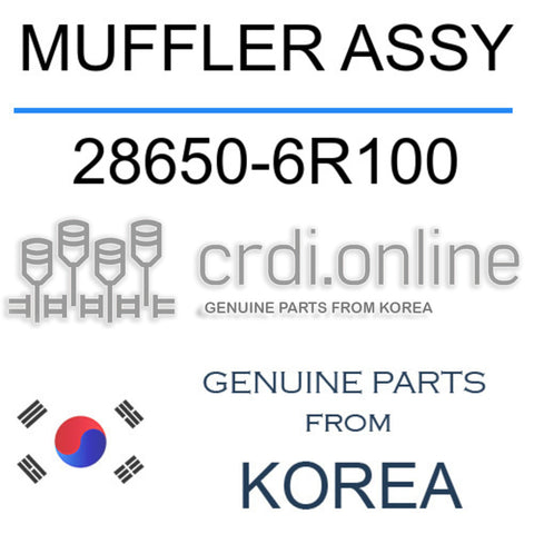 MUFFLER ASSY [ORIGINAL] 28650-6R100 286506R100 28650 6R100