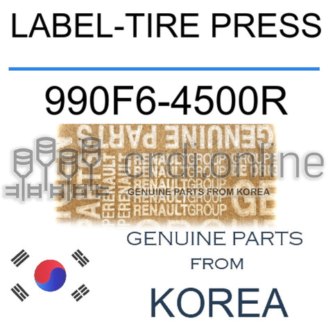 LABEL-TIRE PRESS [ORIGINAL] 990F6-4500R 990F64500R 990F6 4500R