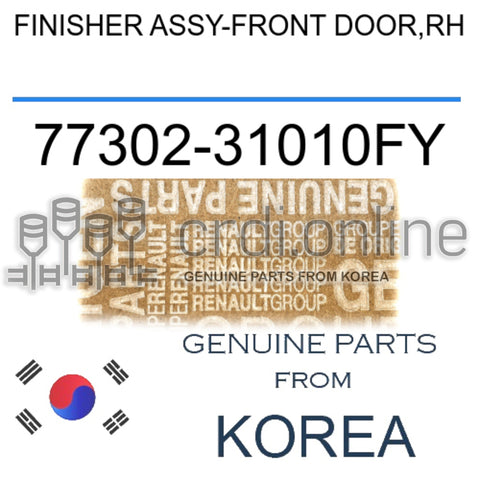 FINISHER ASSY-FRONT DOOR,RH [ORIGINAL] 77302-31010FY 7730231010FY 77302 31010FY