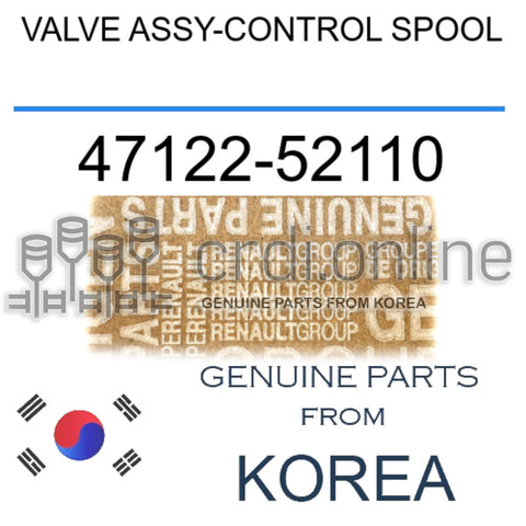 VALVE ASSY-CONTROL SPOOL [ORIGINAL] 47122-52110 4712252110 47122 52110