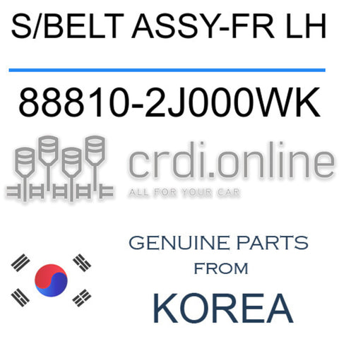 S/BELT ASSY-FR LH [ORIGINAL] 88810-2J000WK 888102J000WK 88810 2J000WK