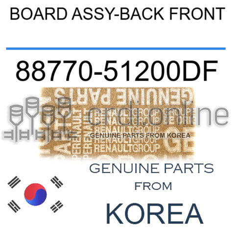 BOARD ASSY-BACK FRONT [ORIGINAL] 88770-51200DF 8877051200DF 88770 51200DF