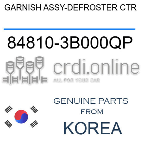 GARNISH ASSY-DEFROSTER CTR [ORIGINAL] 84810-3B000QP 848103B000QP 84810 3B000QP