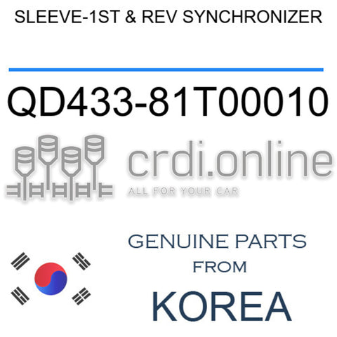 SLEEVE-1ST & REV SYNCHRONIZER QD433-81T00010 QD43381T00010 QD433 81T00010