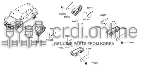 CAP-INSIDE HANDLERH 80682-0580R 806820580R 80682 0580R