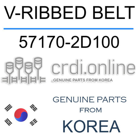 V-RIBBED BELT 57170-2D100 571702D100 57170 2D100