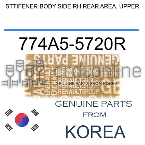 STTIFENER-BODY SIDE RH REAR AREA, UPPER [ORIGINAL] 774A5-5720R 774A55720R 774A5 5720R