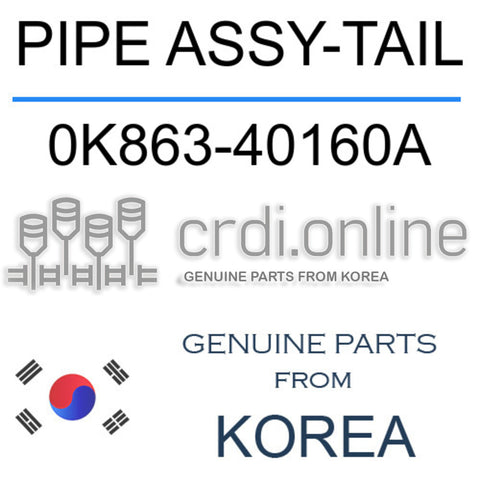 PIPE ASSY-TAIL 0K863-40160A 0K86340160A 0K863 40160A