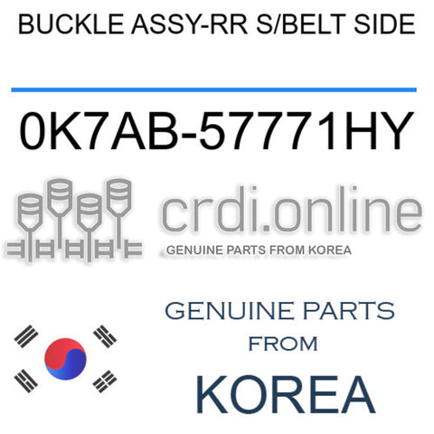 BUCKLE ASSY-RR S/BELT SIDE [ORIGINAL] 0K7AB-57771HY 0K7AB57771HY 0K7AB 57771HY
