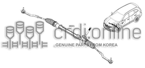 GEAR & LINKAGE ASSY-STEERING 48001-1626R 480011626R 48001 1626R