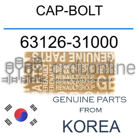 CAP-BOLT [ORIGINAL] 63126-31000 6312631000 63126 31000