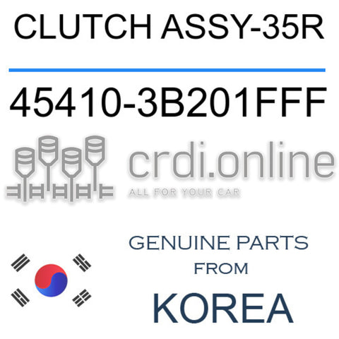 CLUTCH ASSY-35R [ORIGINAL] 45410-3B201FFF 454103B201FFF 45410 3B201FFF