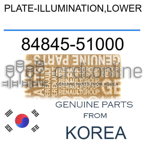 PLATE-ILLUMINATION,LOWER [ORIGINAL] 84845-51000 8484551000 84845 51000