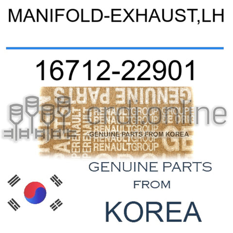 MANIFOLD-EXHAUST,LH [ORIGINAL] 16712-22901 1671222901 16712 22901
