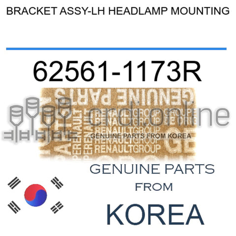 BRACKET ASSY-LH HEADLAMP MOUNTING [ORIGINAL] 62561-1173R 625611173R 62561 1173R
