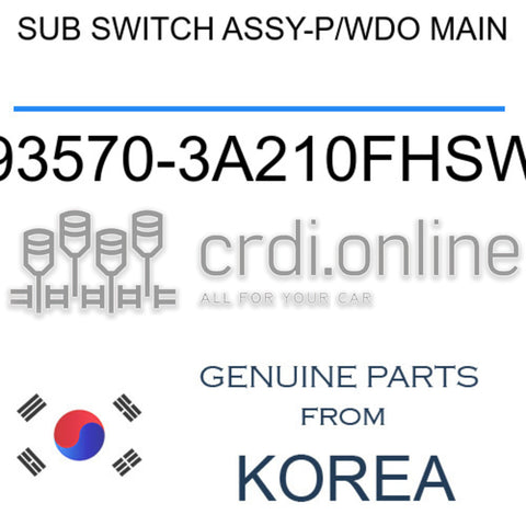 SUB SWITCH ASSY-P/WDO MAIN [ORIGINAL] 93570-3A210FHSW 935703A210FHSW 93570 3A210FHSW