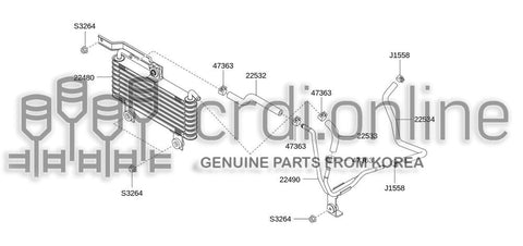 TUBE ASSY-OIL COOLER 22490-52900 2249052900 22490 52900