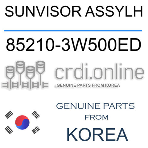 SUNVISOR ASSYLH [ORIGINAL] 85210-3W500ED 852103W500ED 85210 3W500ED