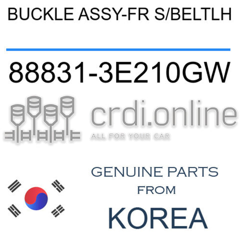 BUCKLE ASSY-FR S/BELTLH [ORIGINAL] 88831-3E210GW 888313E210GW 88831 3E210GW