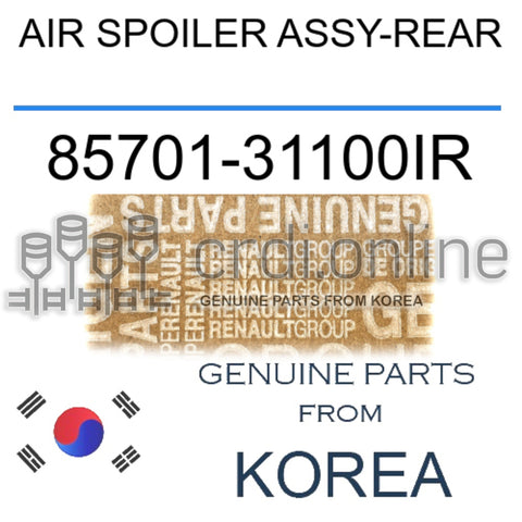 AIR SPOILER ASSY-REAR [ORIGINAL] 85701-31100IR 8570131100IR 85701 31100IR