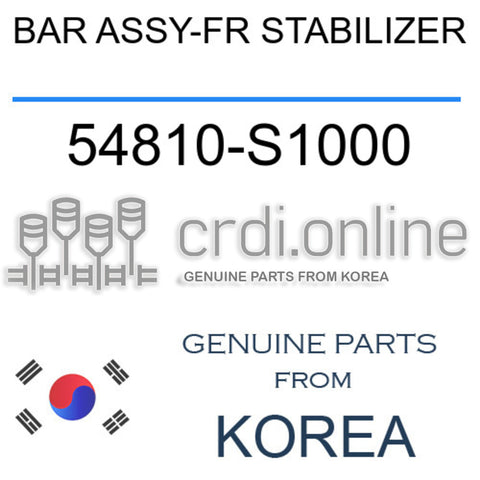 BAR ASSY-FR STABILIZER [ORIGINAL] 54810-S1000 54810S1000 54810 S1000