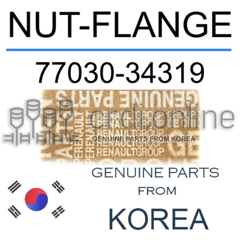 NUT-FLANGE [ORIGINAL] 77030-34319 7703034319 77030 34319
