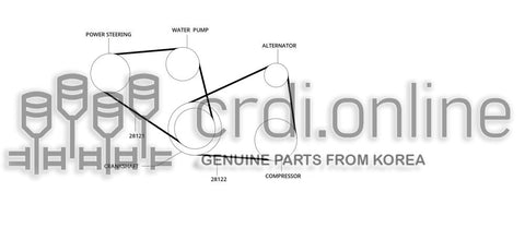 BELT-COMPRESSOR 28122-12920 2812212920 28122 12920