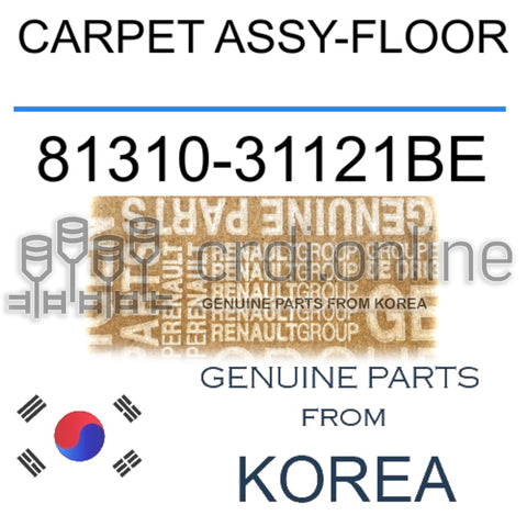 CARPET ASSY-FLOOR [ORIGINAL] 81310-31121BE 8131031121BE 81310 31121BE