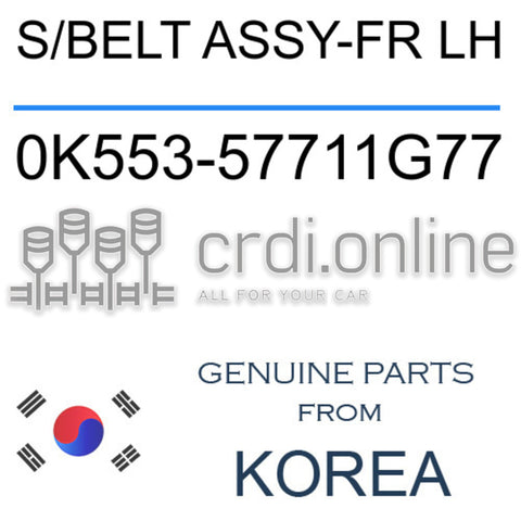 S/BELT ASSY-FR LH [ORIGINAL] 0K553-57711G77 0K55357711G77 0K553 57711G77
