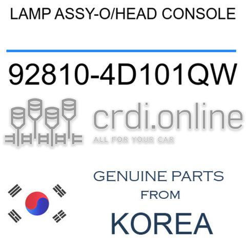 LAMP ASSY-O/HEAD CONSOLE [ORIGINAL] 92810-4D101QW 928104D101QW 92810 4D101QW