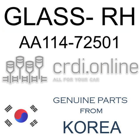 GLASS- RH [ORIGINAL] AA114-72501 AA11472501 AA114 72501
