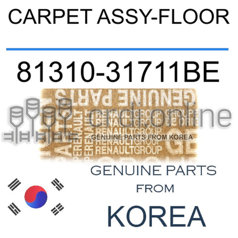 CARPET ASSY-FLOOR [ORIGINAL] 81310-31711BE 8131031711BE 81310 31711BE