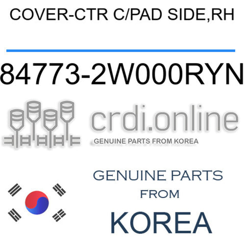 COVER-CTR C/PAD SIDE,RH 84773-2W000RYN 847732W000RYN 84773 2W000RYN