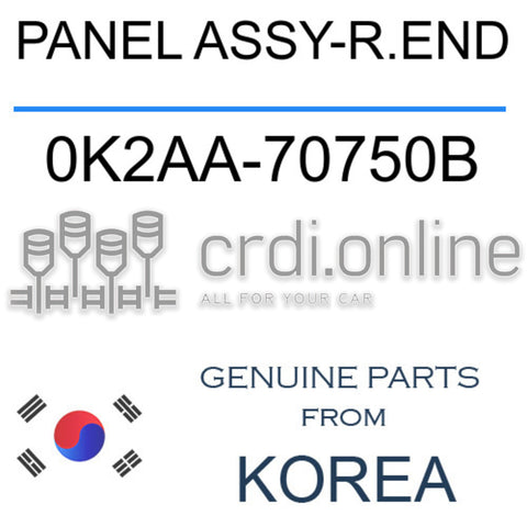 PANEL ASSY-R.END [ORIGINAL] 0K2AA-70750B 0K2AA70750B 0K2AA 70750B
