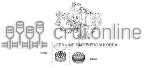 FILTER ASSY-OIL 15208-2327R 152082327R 15208 2327R