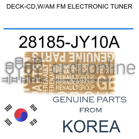 DECK-CD,W/AM FM ELECTRONIC TUNER [ORIGINAL] 28185-JY10A 28185JY10A 28185 JY10A