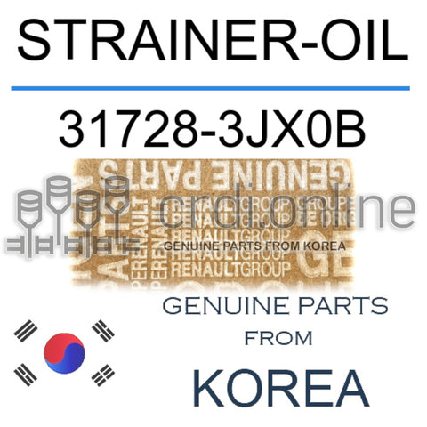 STRAINER-OIL [ORIGINAL] 31728-3JX0B 317283JX0B 31728 3JX0B
