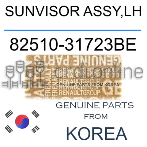 SUNVISOR ASSY,LH [ORIGINAL] 82510-31723BE 8251031723BE 82510 31723BE