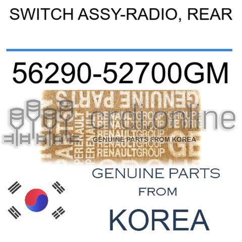 SWITCH ASSY-RADIO, REAR [ORIGINAL] 56290-52700GM 5629052700GM 56290 52700GM