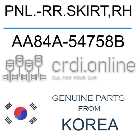 PNL.-RR.SKIRT,RH [ORIGINAL] AA84A-54758B AA84A54758B AA84A 54758B