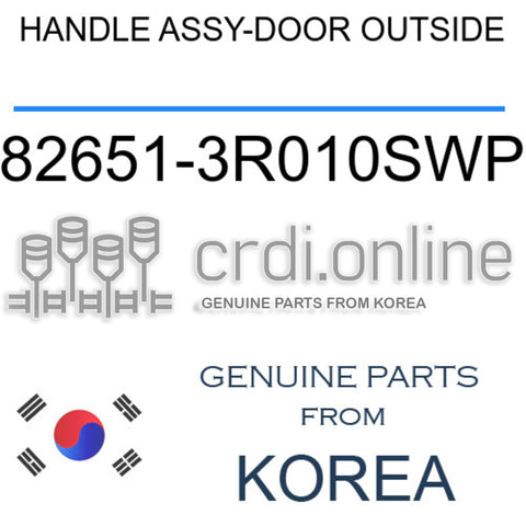 HANDLE ASSY-DOOR OUTSIDE [ORIGINAL] 82651-3R010SWP 826513R010SWP 82651 3R010SWP