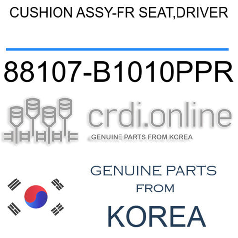 CUSHION ASSY-FR SEAT,DRIVER [ORIGINAL] 88107-B1010PPR 88107B1010PPR 88107 B1010PPR