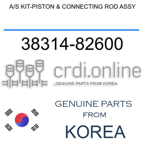 A/S KIT-PISTON & CONNECTING ROD ASSY [ORIGINAL] 38314-82600 3831482600 38314 82600