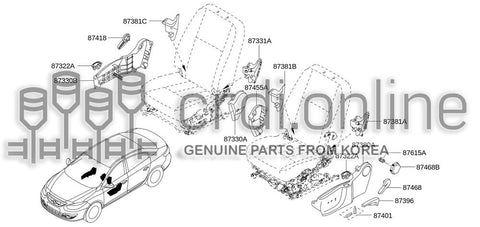 KNOB-RECLINING DEVICE LEVERLH 87451-6473R 874516473R 87451 6473R