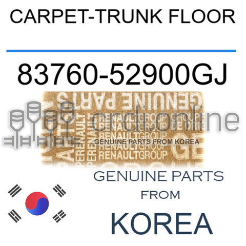 CARPET-TRUNK FLOOR [ORIGINAL] 83760-52900GJ 8376052900GJ 83760 52900GJ
