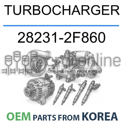 TURBOCHARGER [OEM] 28231-2F860 282312F860 28231 2F860