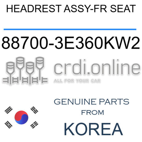 HEADREST ASSY-FR SEAT [ORIGINAL] 88700-3E360KW2 887003E360KW2 88700 3E360KW2