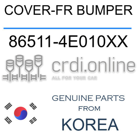 COVER-FR BUMPER [ORIGINAL] 86511-4E010XX 865114E010XX 86511 4E010XX