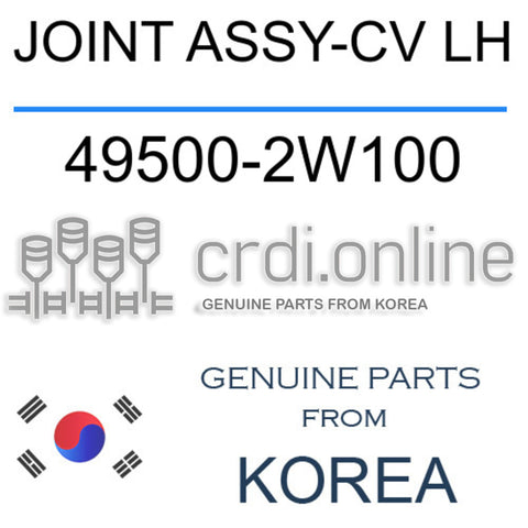 JOINT ASSY-CV LH [ORIGINAL] 49500-2W100 495002W100 49500 2W100